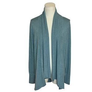 Athleta Cardigan Sweater Soft Long Size S M Blue Pockets‎ Casual Relaxed Fall